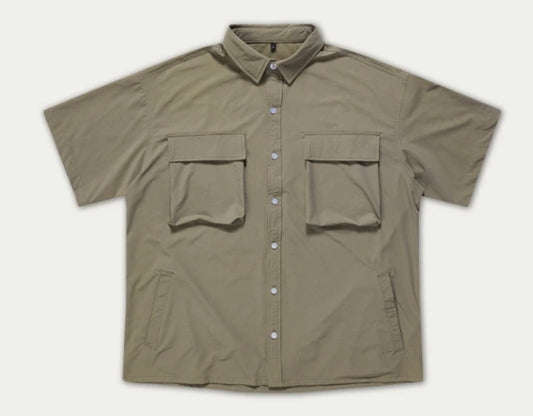 TRUST GOD’S TIMING Utility Cargo Shirt