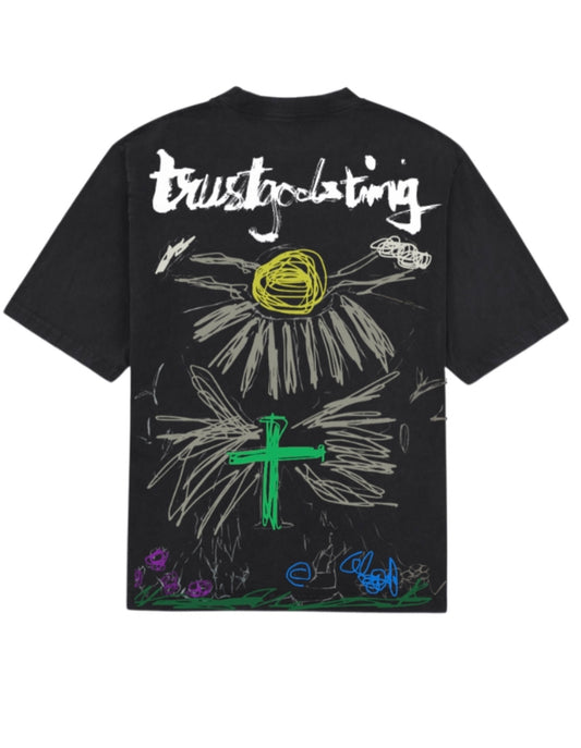 TRUST GOD'S TIMING - Wings of Faith Graffiti Tee