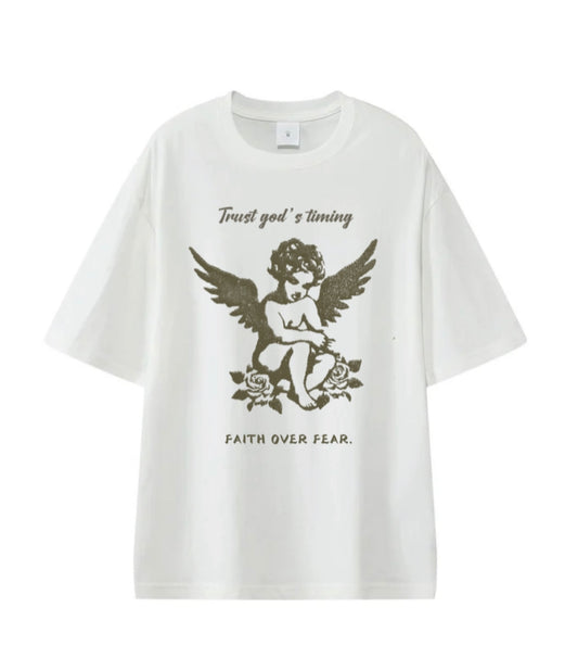 TRUST GOD'S TIMING - Cherub of Faith Tee