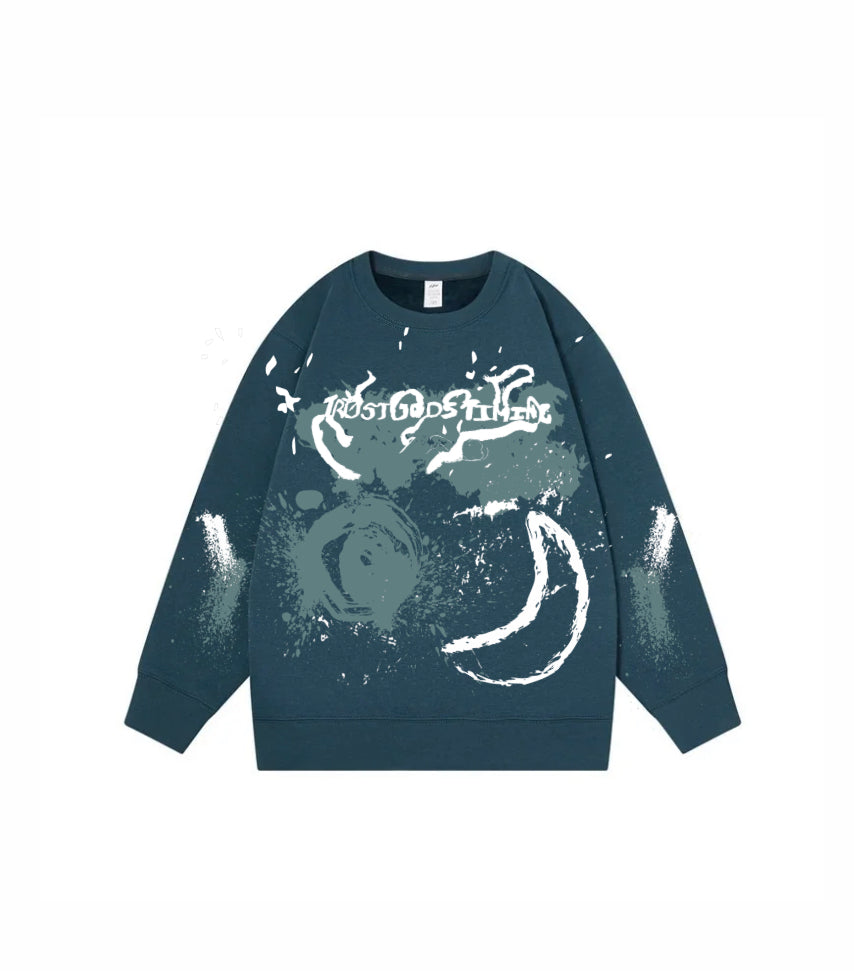 Tidal Wave of Faith Crewneck – Trust God's Timing's